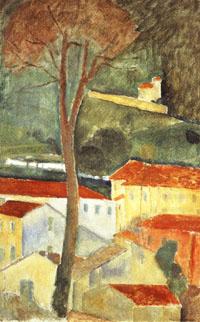 Amedeo Modigliani landscape at cagnes china oil painting image